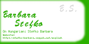 barbara stefko business card